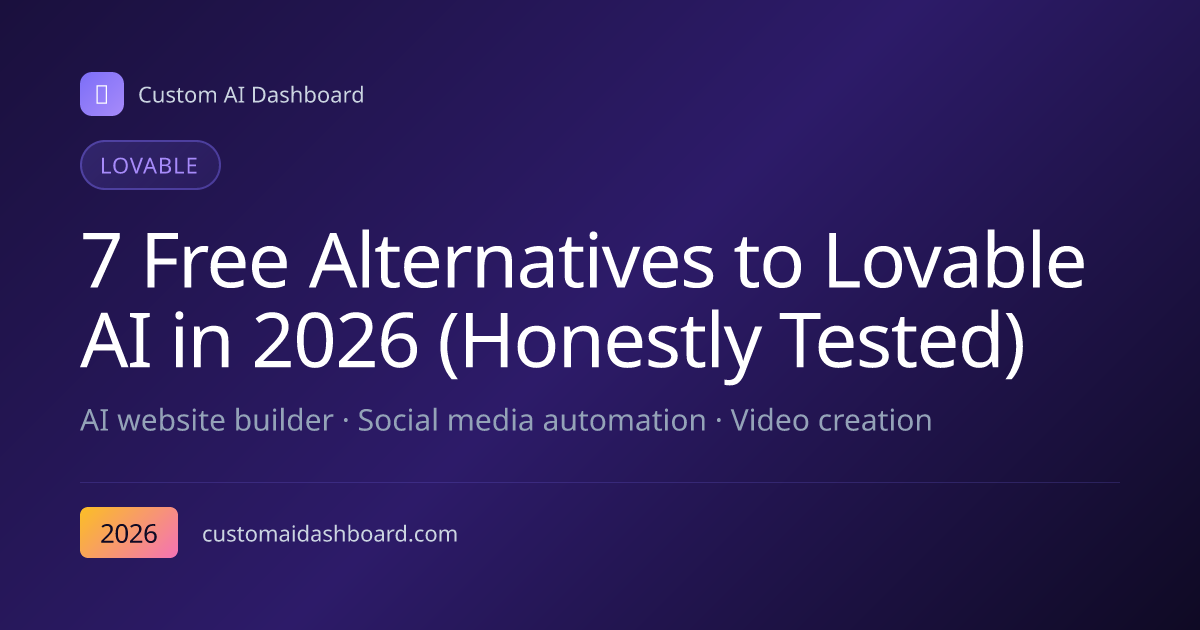 7 Free Alternatives to Lovable AI in 2026 (Honestly Tested)