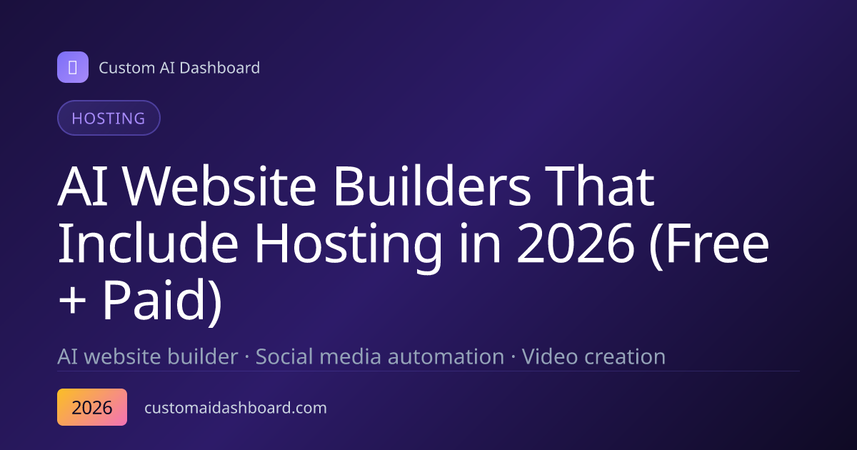 AI Website Builders That Include Hosting in 2026 (Free + Paid)