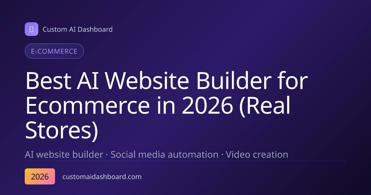 Best AI Website Builder for Ecommerce in 2026 (Real Stores)