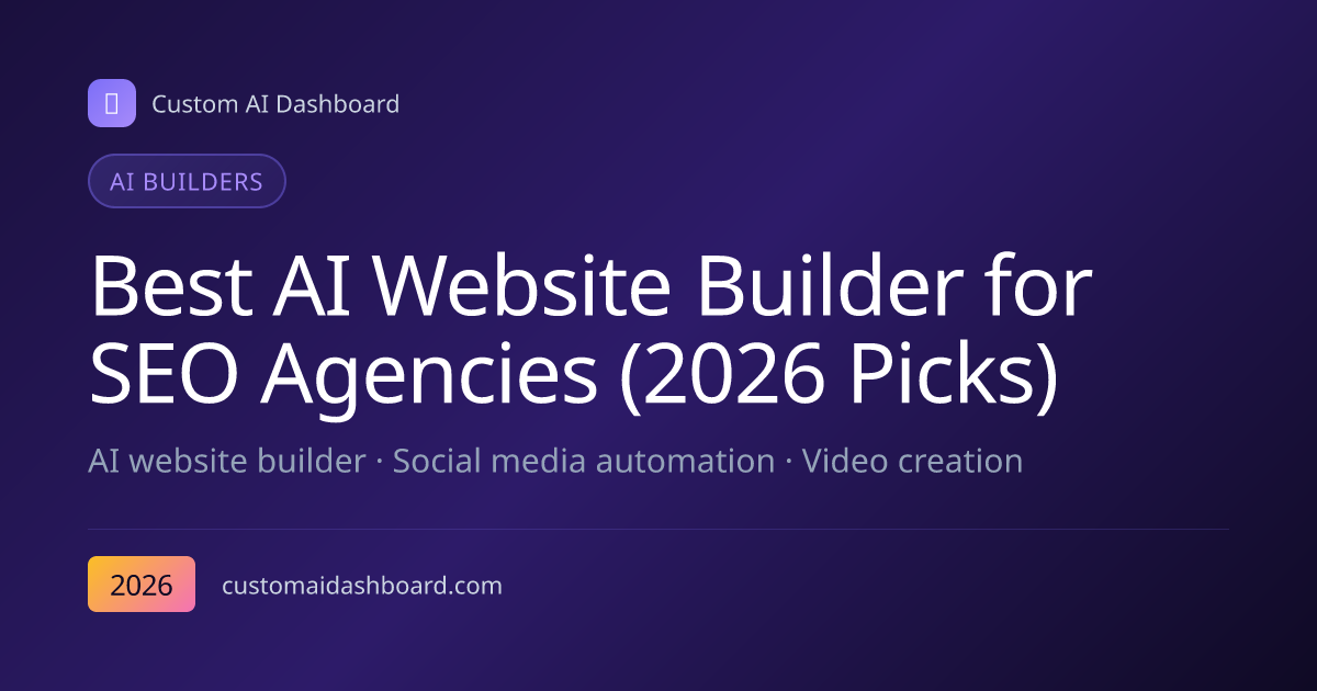 Best AI Website Builder for SEO Agencies (2026 Picks)